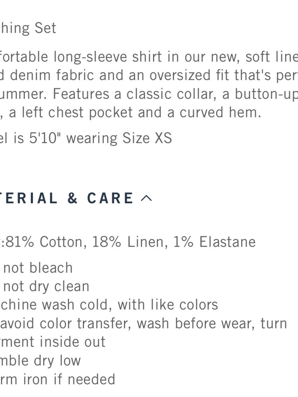 Oversized Linen-Blend Denim Shirt - Picture 7 of 8